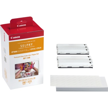 Kartusche Canon RP108 Tinte+Papier Postkartenformat 100x148mm 2 Kartuschen