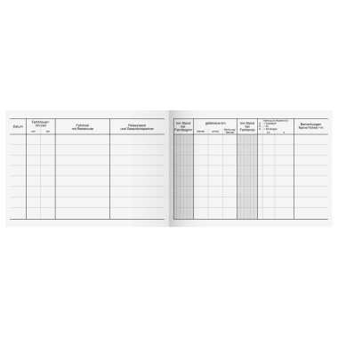 Fahrtenbuch Brunnen 86101 A6 quer PKW 40 Bl.