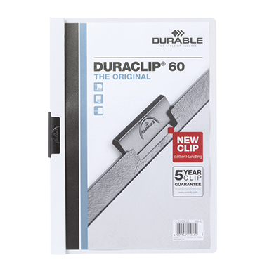 Klemmmappe Durable 2209 A4 weiß 1-60 Blatt