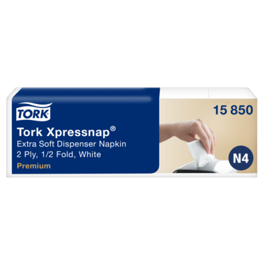 Spenderserviette Tork 21,3x16,5cm weiß 2-lagig Xpressnap Extra Soft