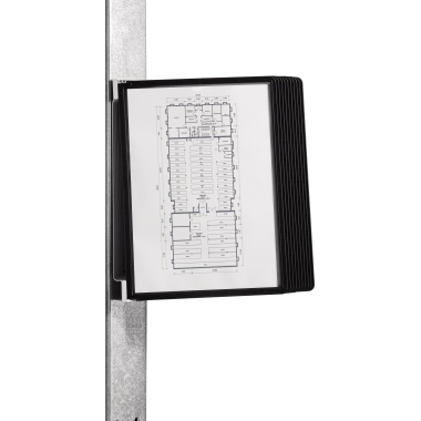 Wandhalter Durable 5918 Vario Wall 10 Magnetisch, Mit Sichttafeln A4 Schwarz