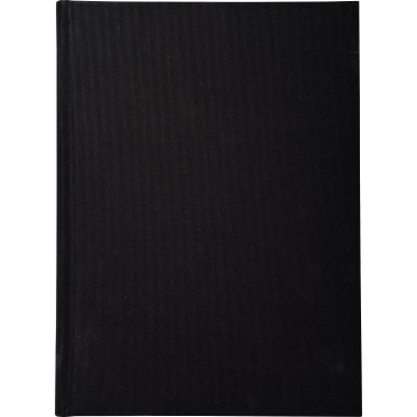 Notizbuch Exac. 413E A4 150Bl kariert 110g, Leineneinband schwarz