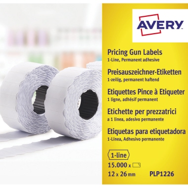Etikettenrolle Avery ZweckformPLP1226 26x12mm weiß 15.000 St.