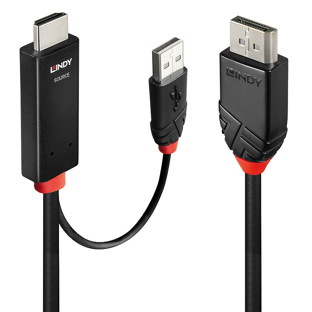 Videokabel Lindy 41500 3m HDMI auf DisplayPort 4K60Hz