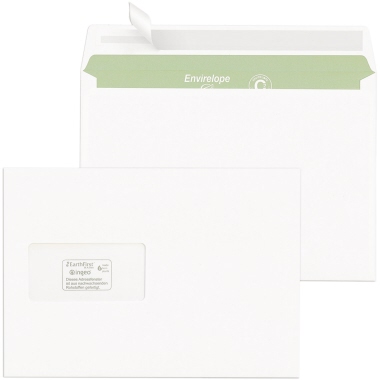 Briefumschlag C5 mF 80g hk weiß mit Fenster, haftklebend