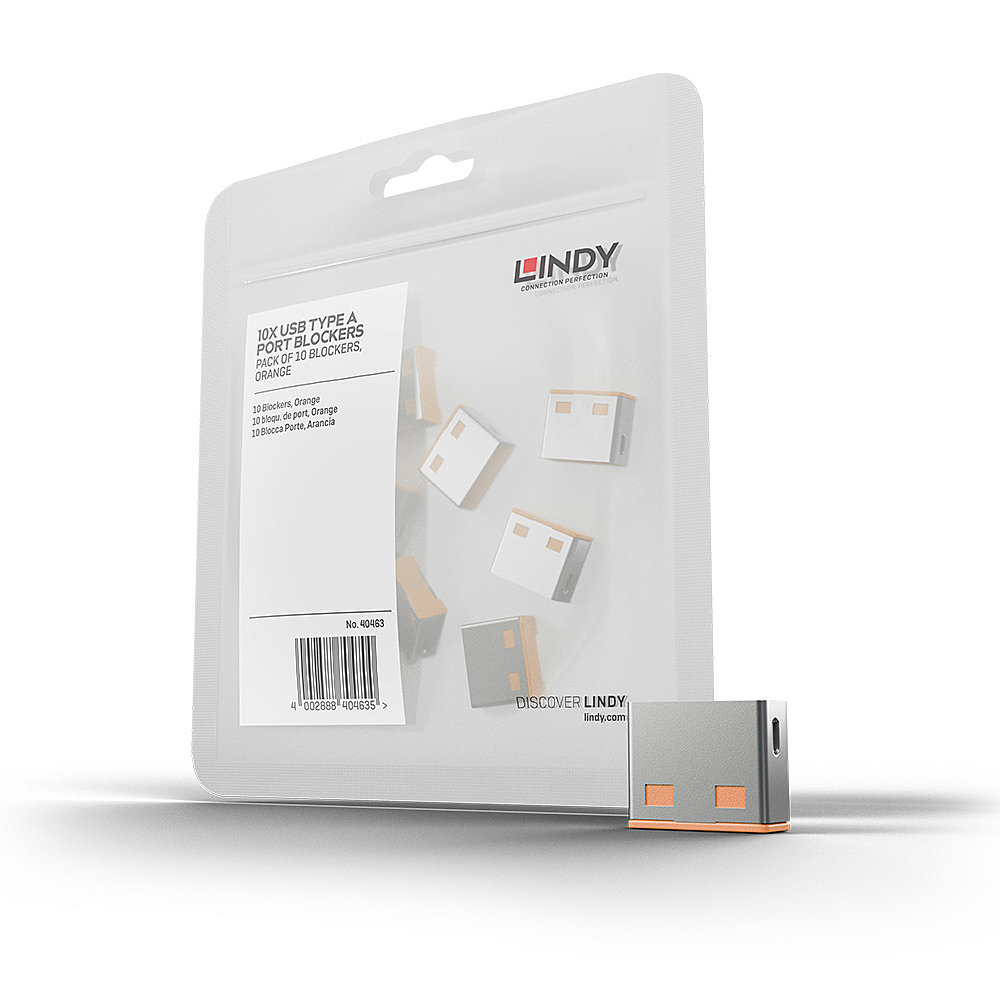 Blocker Lindy 40463 USB A  Schloss 10 Stück Orange