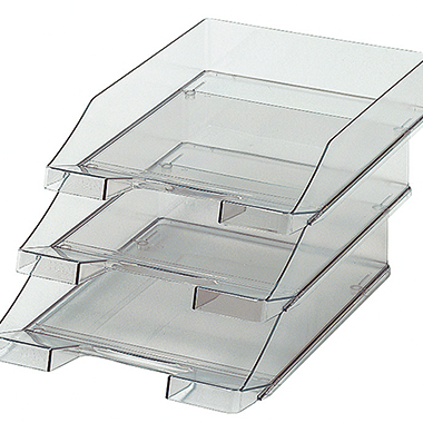 Briefkorb A4 grautransparent 