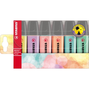 Textmarker Stabilo Boss 70/6-2 6er Etui Euti