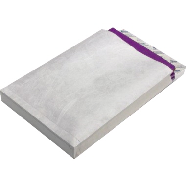 Versandt. C4 oF F/B 68g HK Tyvek weiß 70g 229x324mm, Ohne Fenster, 40mm Falte/