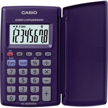 Taschenrechner CASIO HL820VERA blau 8 stellig