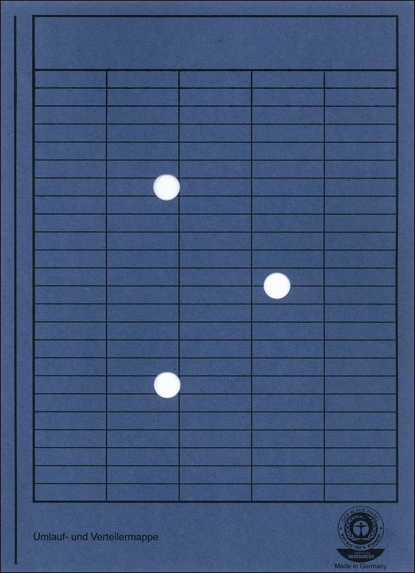 Umlaufmappe A4 RC 250g blau