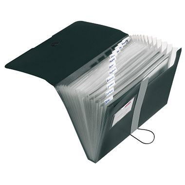 Fächermappe Herlitz 1120839 12F schwarz 