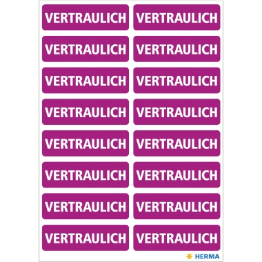 Etikett Herma 15037 vertraulich Selbstklebend Aus Papier