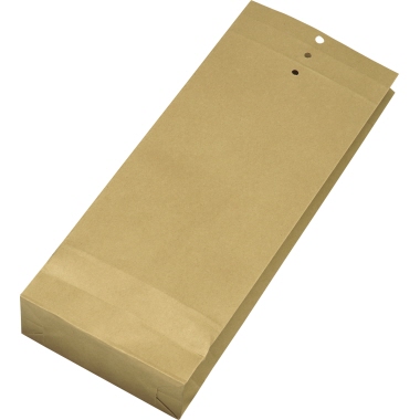 Musterbeutel 305x120x50mm 120g braun Stehboden und Seitenfalte