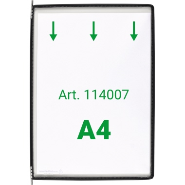 Sichttafel Tarifold 114007 A4 schwarz 10 Stück