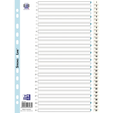 Register Elba 400013948 A4 PP 1-31 weiß le Höhe Kt weiß