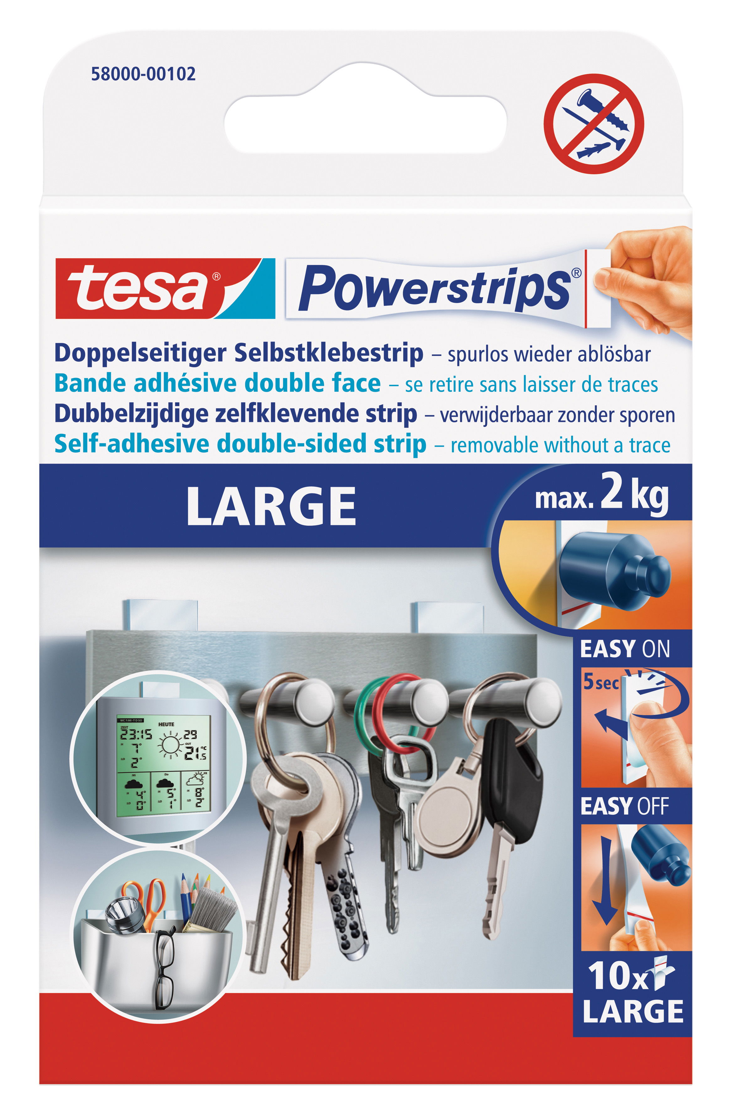 Powerstrips Tesa 58000 weiß 10 Stück