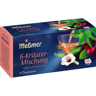 Meßmer Tee 100529 6-Kräuter-Mischung 25 Beutel/Pack