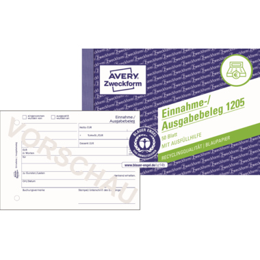 Einnahme-/Ausgabebeleg Avery Zweckform 1205 A6 