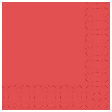 Servietten Duni 3-lagig 33x33cm rot 1/4 Falz 250 Stück