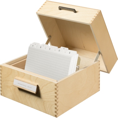 Karteikasten Han 505 A5quer Holz 500-900 Karten