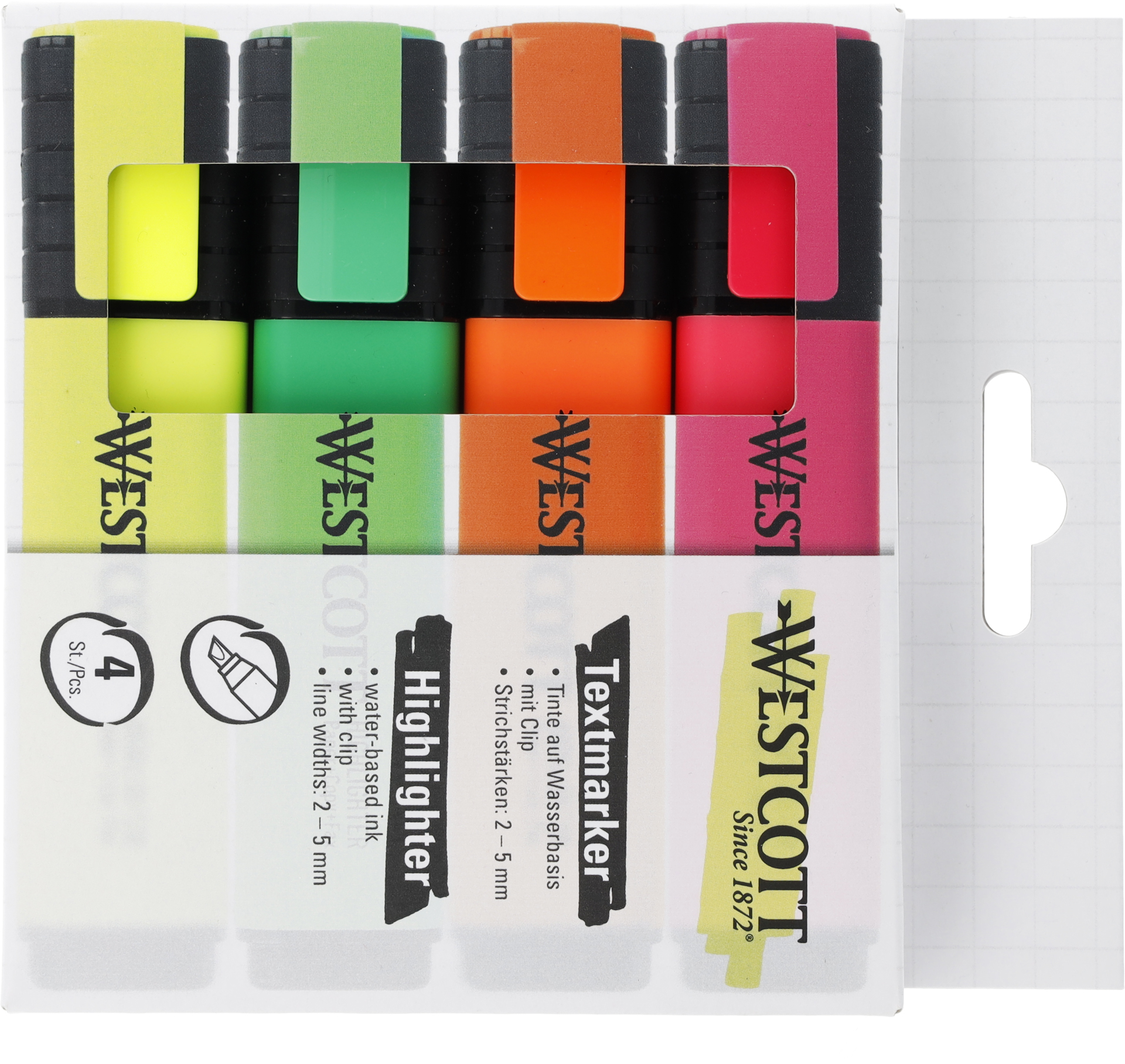 Textmarker Set 4er Etui