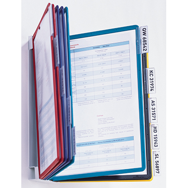 Sichttafelsystem Durable 5631 Wall 10 Farb. Sort, Komplettsystem