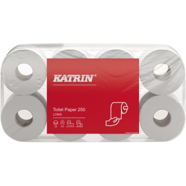 Toilettenp. Katrin 3lagig 8 Rol 250Bl Isega-zertifiziert, 10472