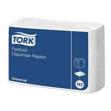 Servietten Tork 1-lagig 25x30cm weiß 1-lg weiß 300St/Pack.