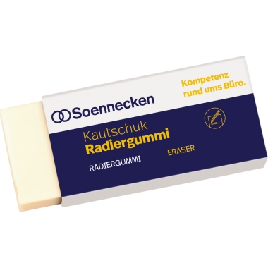 Radierer Soennecken 0339 weiß Kautschuk