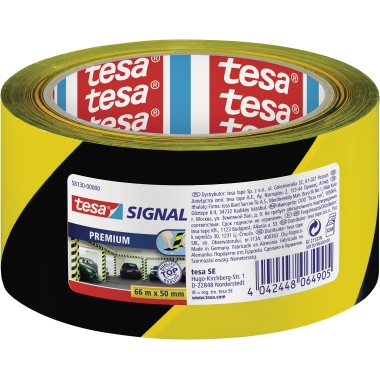 Signalkleb. PP Tesa 58130 66mx50mm gl/sw Markierungsklebeband Premium