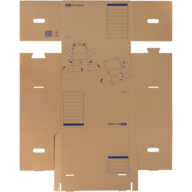 Archivbox Elba 100421143 braun Klappdeckel, Wellpappe, max. 6 Ordner