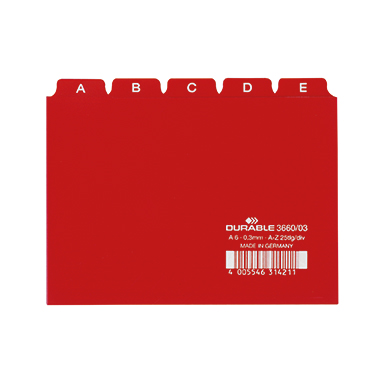 Leitregister DURABLE 3660 A6 rot Kunststoff