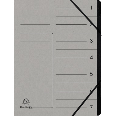 Ordnungsmappe Exacompta grau 7 Fächer