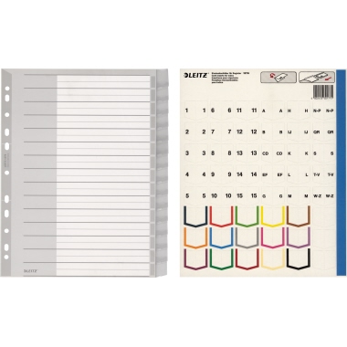 Register Leitz 1276 A4 blanko 15tlg. 