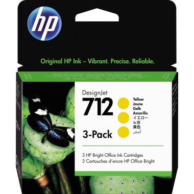 Tintenpa. 3er HP 712 3ED79A yellow