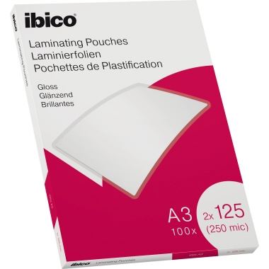 Folientasche IBICO A3 303X426mm 125my glänzend 100 St/Pack
