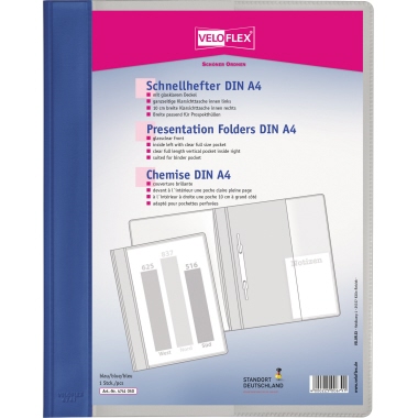 Schnellhefter Veloform 47410 A4 PVC blau 