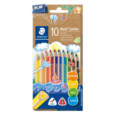 Farbstift Staedtler Noris Jumbo sortiert 10er Set, 128 Nc10