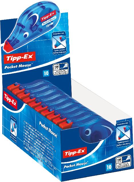 Korrekturroller TippTipp-Ex® 8221362 Pocket Mouse 4,2mm x 10m, blaues Gehäuse