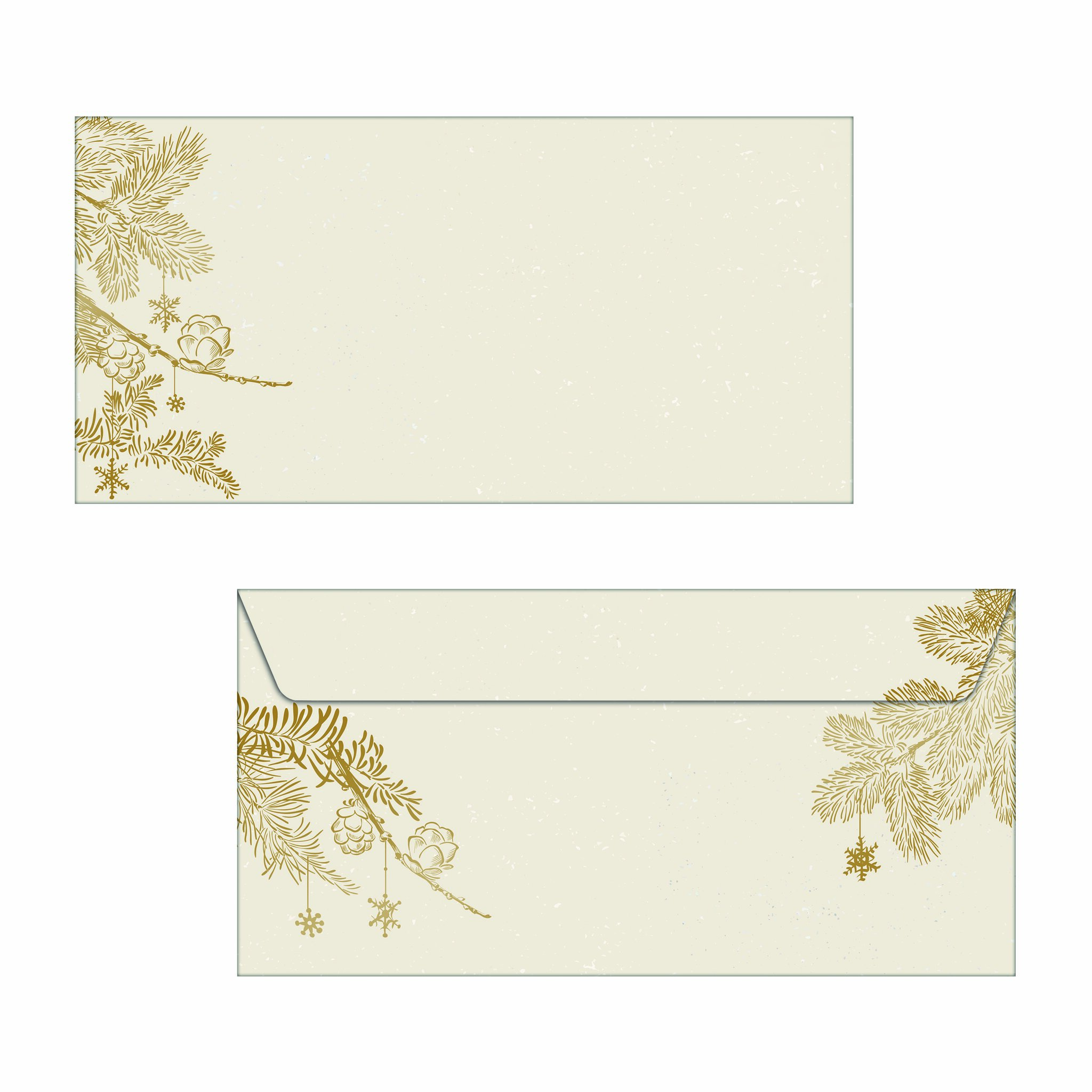 Briefumschlag Sigel Golden Christmas 90g 