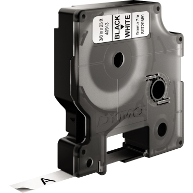 Schriftband Dymo 40913 41913 weiß/schw. Breite 9mm, Länge 7m