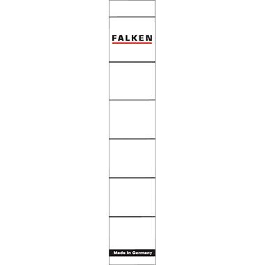 Rückenschild schmal/kurz Einsteck weiß f. Plastik Ordner 50mm
