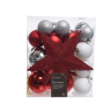 Christbaumschmuck DECORIS 23324 sortiert 33 Stück