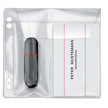 USB-Stick Hülle Veloflex 4377 010 Mit Klappe Und Seitlichem Abheftrand