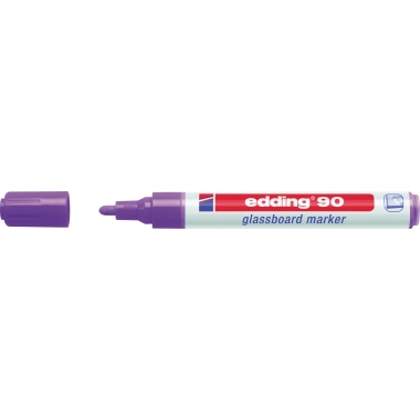 Glasboardmarker Edding 90 violett Trocken Abwischbar, Rundspitze 2-3mm