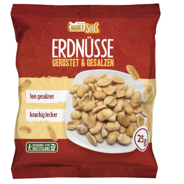 Erdnüsse Hellma geröstet + gesalzen 25g 