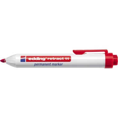 Permanentmarker Edding Retract 11 rot 1,5-3mm, Rundspitze