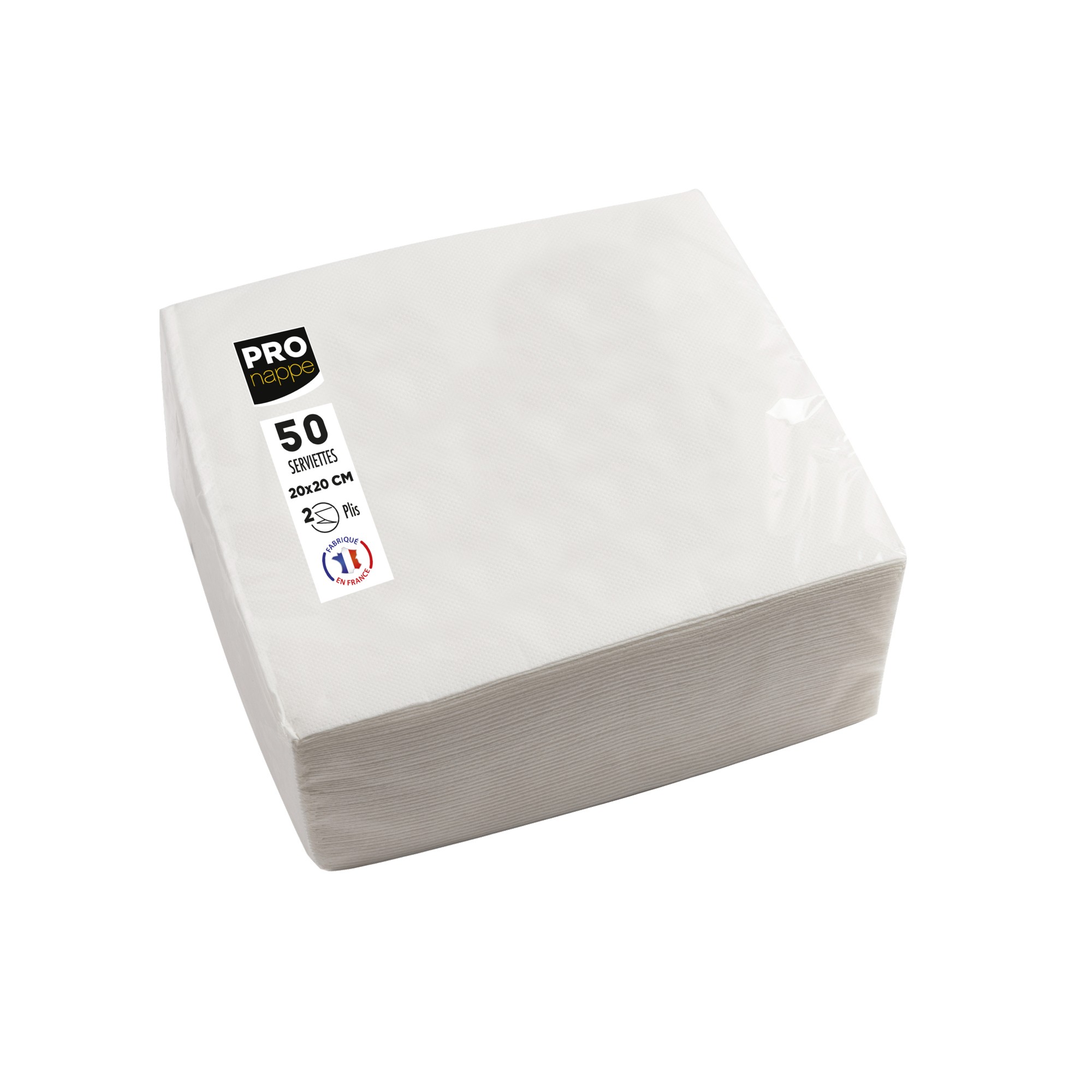 Servietten Pro Nappe 20x20cm weiß  50 Stck. 