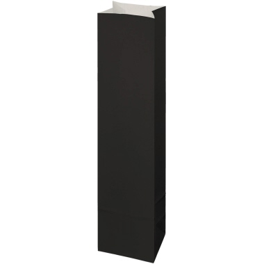 Flaschenbeutel schwarz 10x8x41cm Kraftpapier
